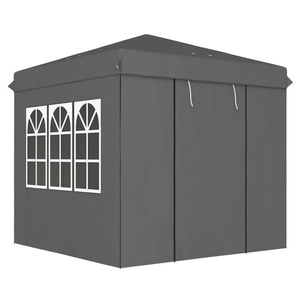 Paviljong, 2.5x2.5m, 250x250x268 cm, Mörkgrå