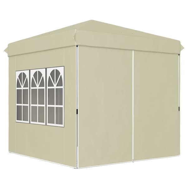Paviljong, 2.5x2.5m, Krämvit