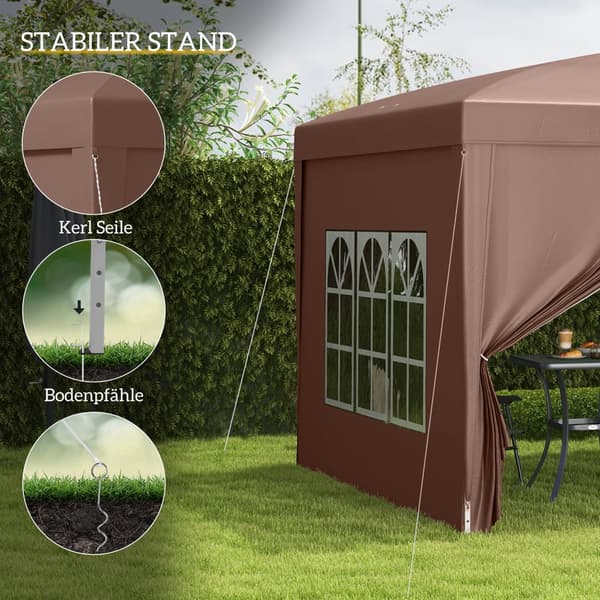 Pavillon, 2.95x2.95x2.58 m, Kaffe