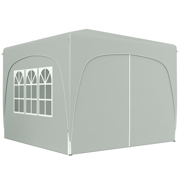 Paviljong, 3x3m, 300x300x273 cm, Ljusgrå