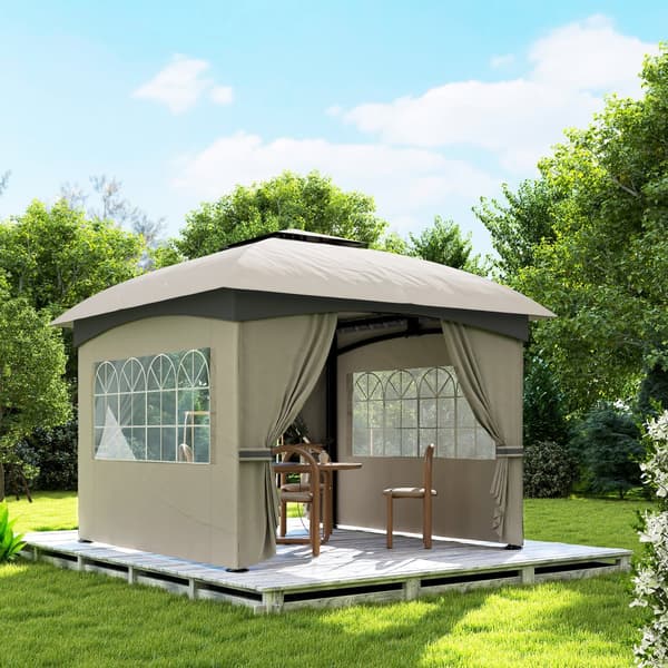 Pavillon, 3.4x3.4 m, Lys Grå