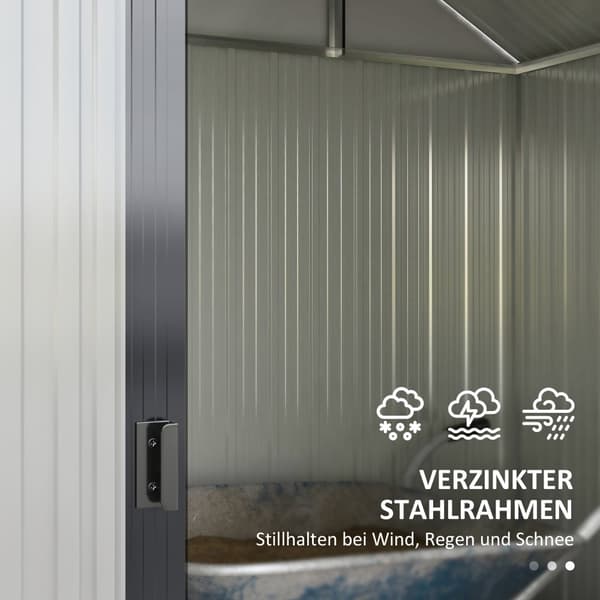 Redskabsskur, UV-beskyttelse Gartenschrank, 238x132x198.5 cm, Mørkegrå