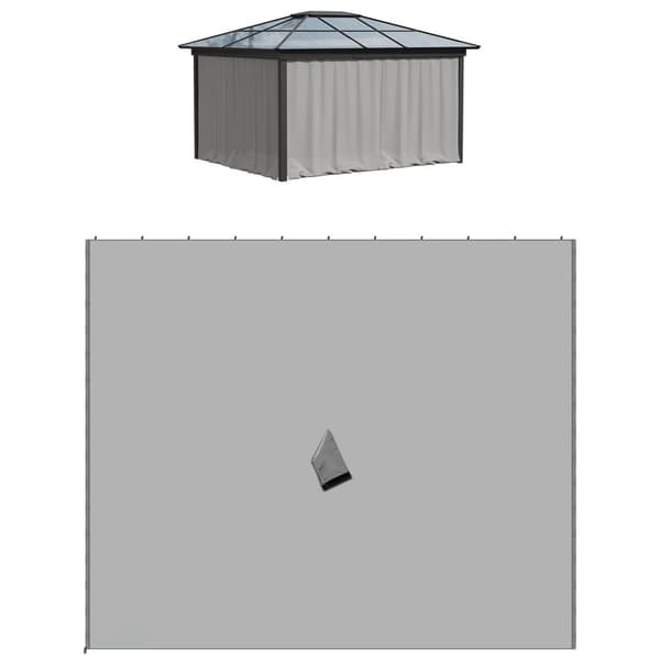 Pavillon Sidevægge, 4, 302x205 cm, Lys Grå