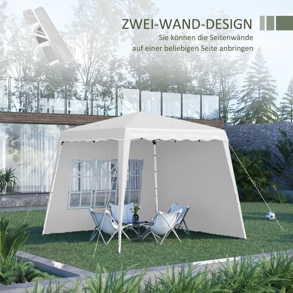 Pop-up paviljonki, 240x240 cm, valkoinen