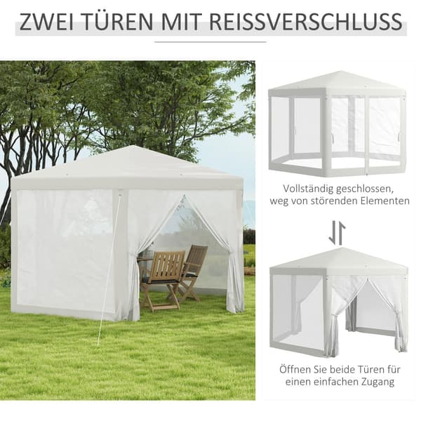 Festtelt, Aosom.de, 4x4m, Creme