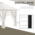 Miniatyrbillede 6 af 9: Foldbart Pavillon, 392x392x283 cm, Creme Hvid