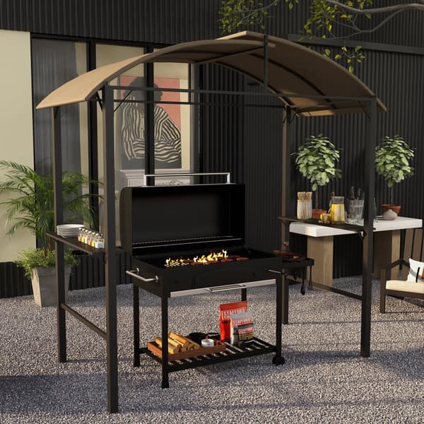 BBQ Grill Pavillon, 1.1x2.3m, Khaki