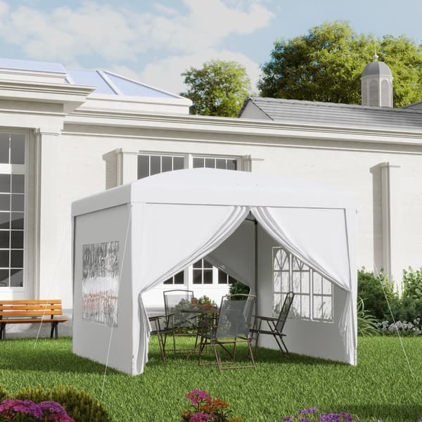 Pavillon, 3x3m, 2.95x2.95x2.58 m, Hvid