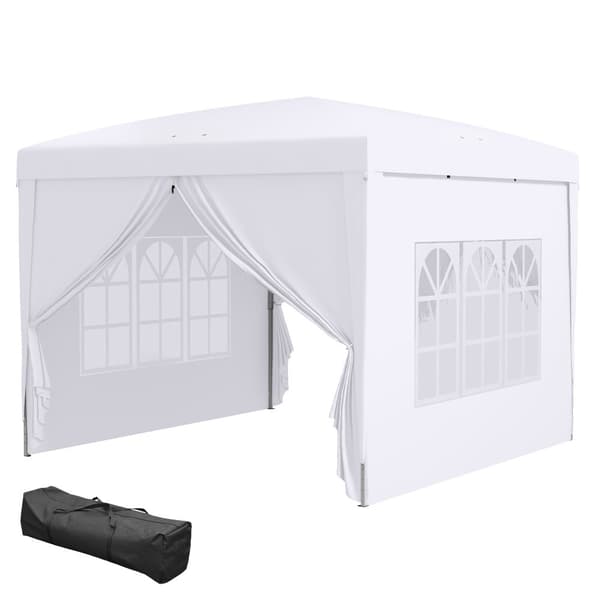 Pavillon, 3x3m, 2.95x2.95x2.58 m, Hvid