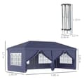 Miniatyrbild 3 av 9: Hopfällbart Paviljong, 5.85x2.95m, Blå
