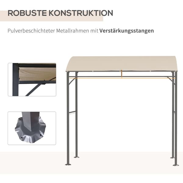 Grillpaviljong, 215x150x220 cm, Beige