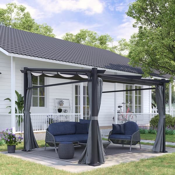 Pergola, 2.97x2.95 m, Mörkgrå