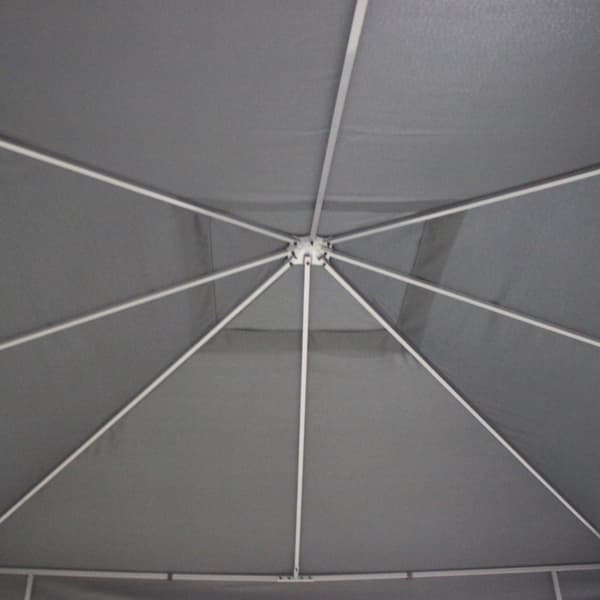 Trädgårdspaviljong, 2.95x2.95x2.55 m, Grå
