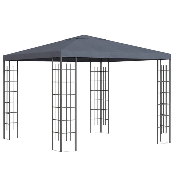 Trädgårdspaviljong, 2.95x2.95x2.55 m, Grå