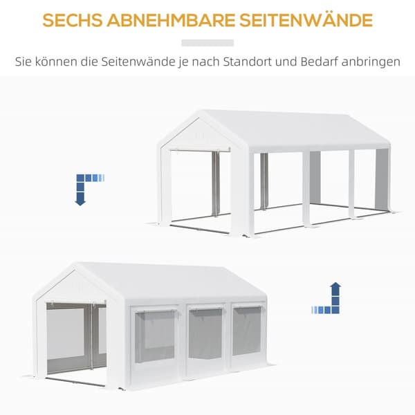 Stort Festtält, 6x3x2.8 m, Vit
