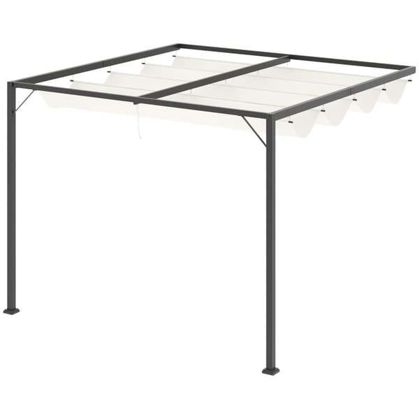 Pergola Paviljong, 3x3x2.3 m, Krämvit