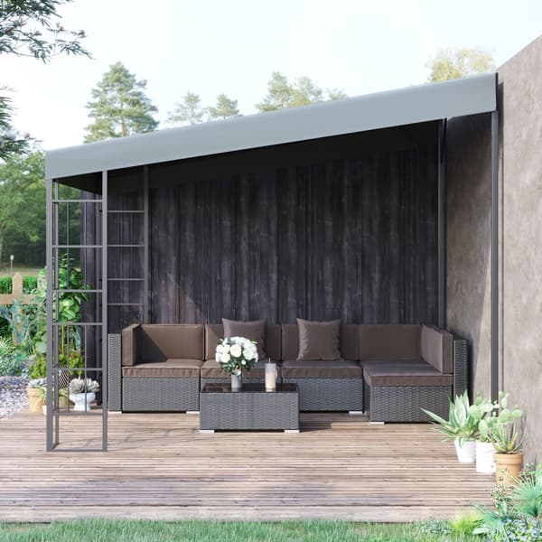 Pergola Trädgårdspaviljong, 4x3 m, Grå