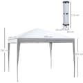 Miniatyrbillede 3 af 9: Pavillon, 2.95x2.95x2.55 m, Hvid