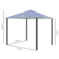 Pikkukuva 3 / 9: Paviljonki, juhlateltta kaksinkertaisella katolla, 345x345 cm, harmaa