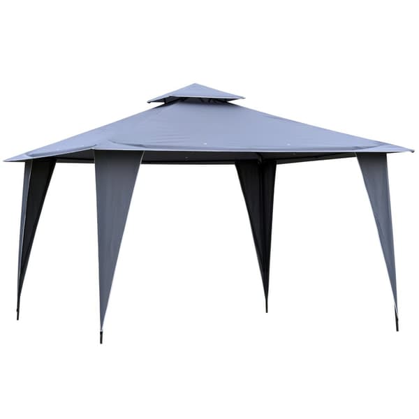 Paviljonki, juhlateltta kaksinkertaisella katolla, 345x345 cm, harmaa