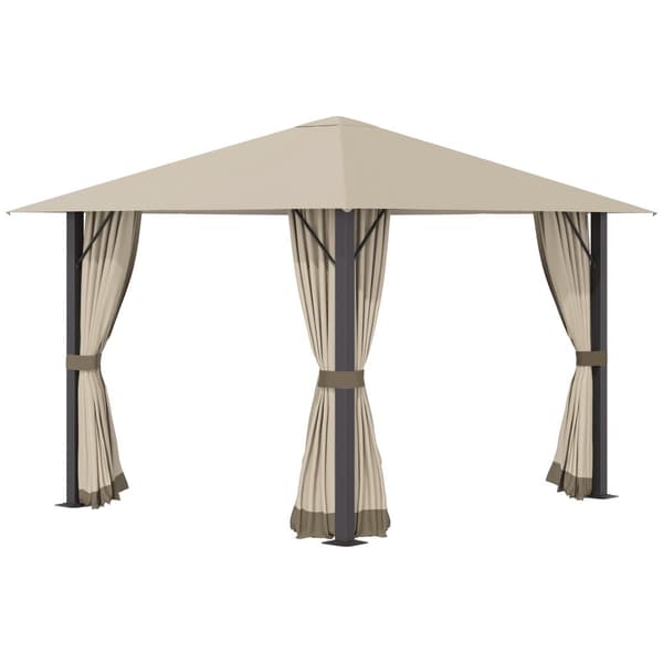 Havepavillon, 3x3m, 2.97x2.97x2.6m, Khaki