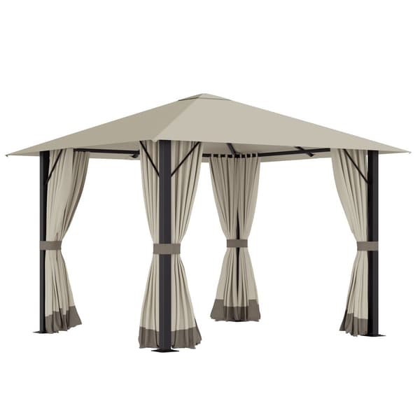 Havepavillon, 3x3m, 2.97x2.97x2.6m, Khaki