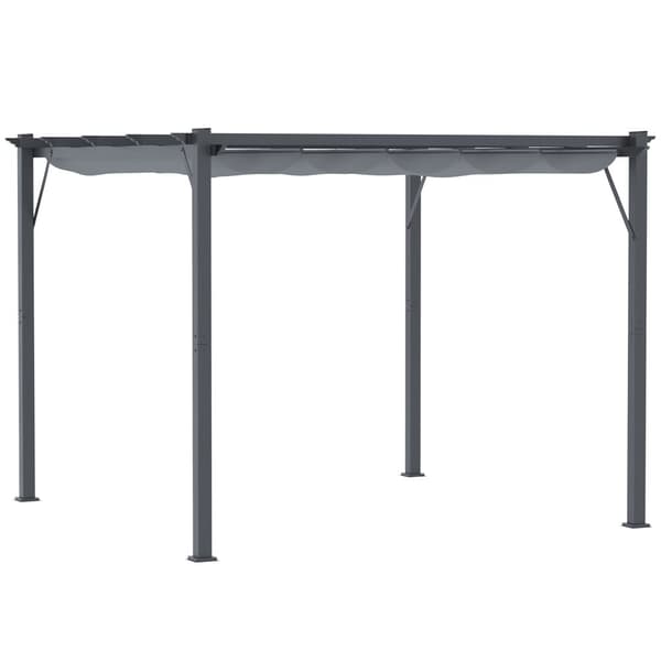 Pergola Pavillon, 3x3x2.23m, Mørkegrå