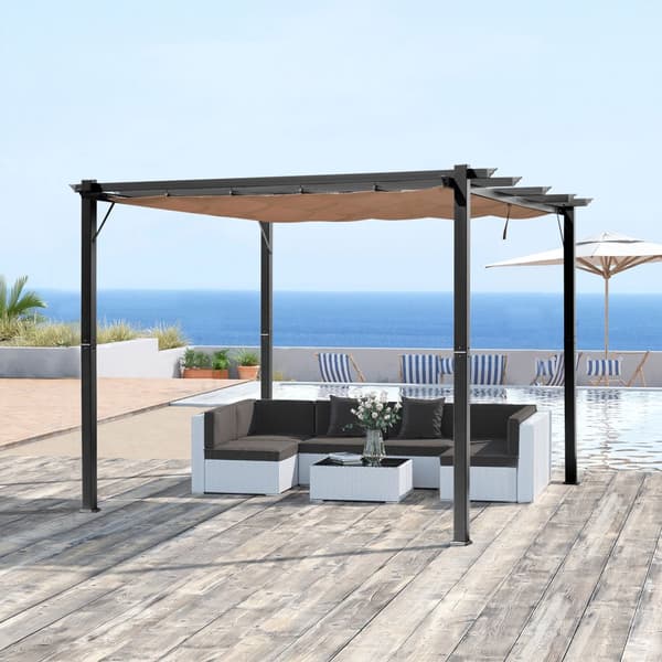 Pergola Pavillon, 3x4x2.23 m, Grå og Brun
