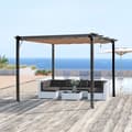 Miniatyrbillede 2 af 9: Pergola Pavillon, 3x4x2.23 m, Grå og Brun