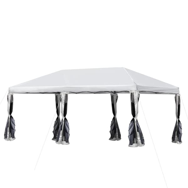 Pop-Up Pavillon, 84C-223WT, 5.9x2.95x2.5m, Creme Hvid