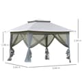 Pikkukuva 3 / 9: Pop-Up Teltta, 3.64x3.64x2.94 m, Harmaa