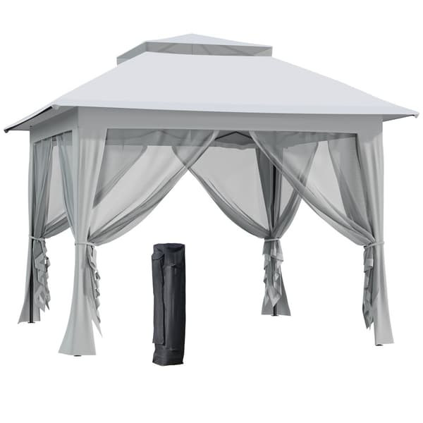 Pop-Up Teltta, 3.64x3.64x2.94 m, Harmaa