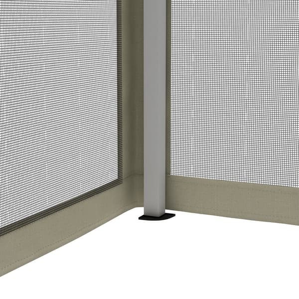 Hopfällbart paviljong, 2.97x2.97x2.55m, Beige