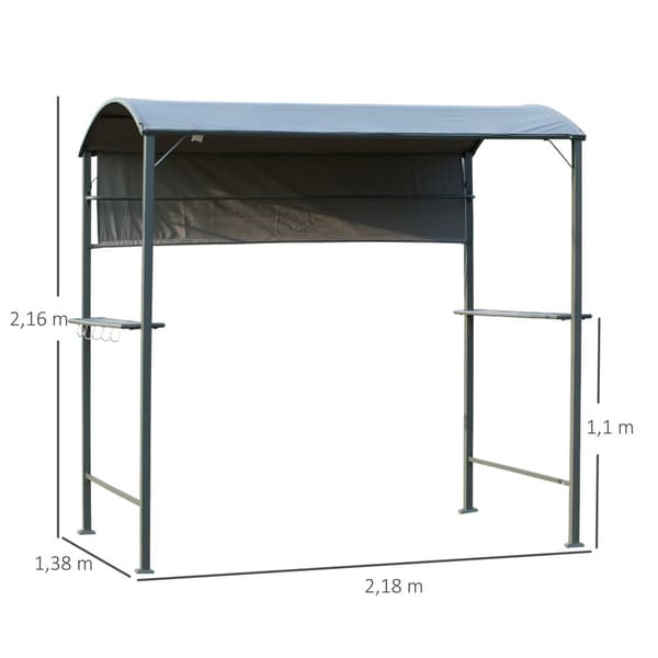 BBQ Paviljong, BBQ-Paviljong, 218x138x216 cm, Svart