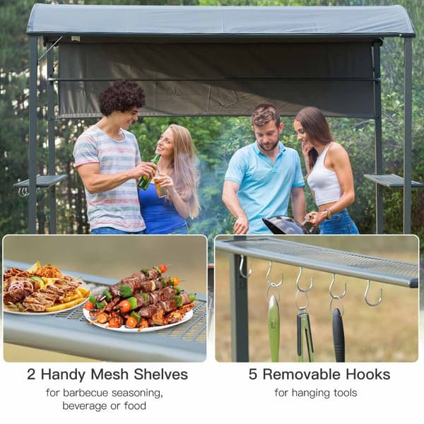 BBQ Paviljong, BBQ-Paviljong, 218x138x216 cm, Svart