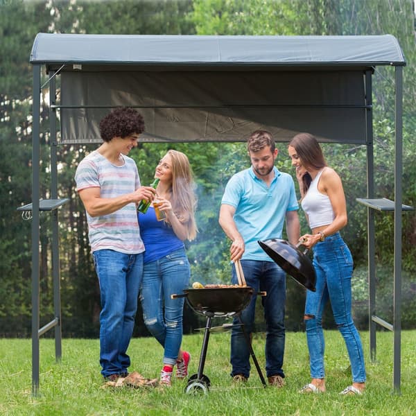 BBQ Paviljong, BBQ-Paviljong, 218x138x216 cm, Svart