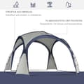 Miniatyrbillede 4 af 9: Campingtelt, 3,5x3,5x2,3 m, Creme Hvid + Blå