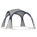 Miniatyrbillede 1 af 9: Campingtelt, 3,5x3,5x2,3 m, Creme Hvid + Blå