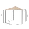 Miniatyrbillede 3 af 9: Havepavillon, 3x3m, Beige