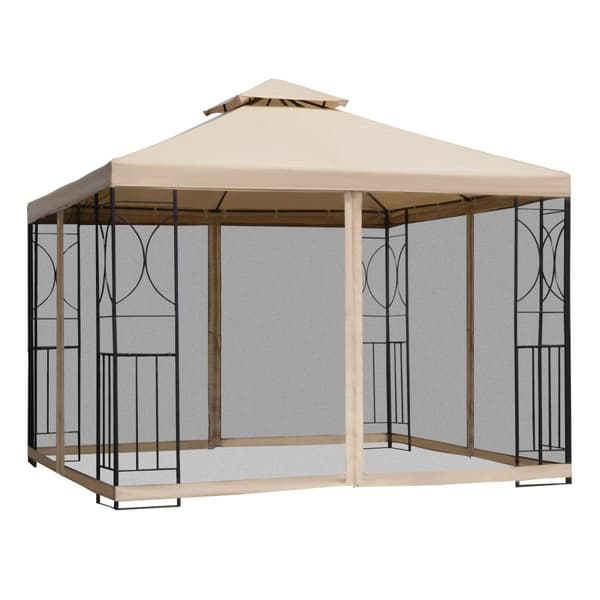 Havepavillon, 3x3m, Beige