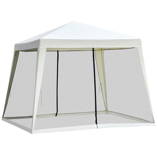 Trädgårdspaviljong, 3x3 m, Krämvit