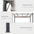 Pikkukuva 6 / 9: Pergola, 300x300x223 cm, Hiilenharmaa+Kahvinruskea