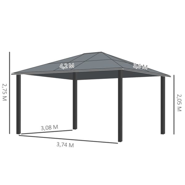 Luksus Pavillon, 430x360x280 cm, Brun