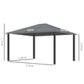 Miniatyrbillede 3 af 9: Luksus Pavillon, 430x360x280 cm, Brun