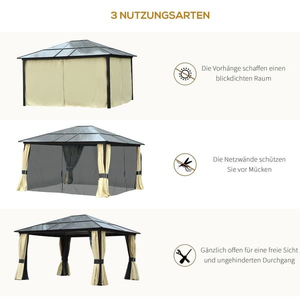 Luksus Pavillon, 430x360x280 cm, Brun