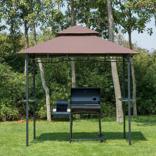 Grill Pavillon, 245x148x252 cm, Brun og Sort