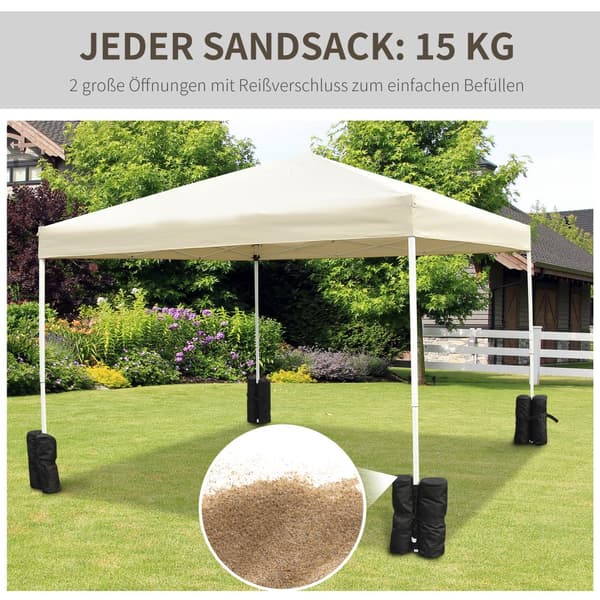 Pavillon Stand, 4er-Set, Φ14 x H42 cm, Sort