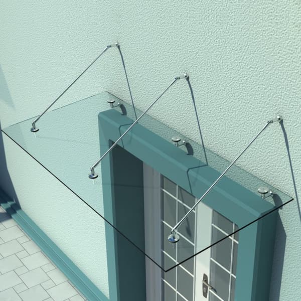 Baldakin, (L), 200x90 cm, Klar Glas