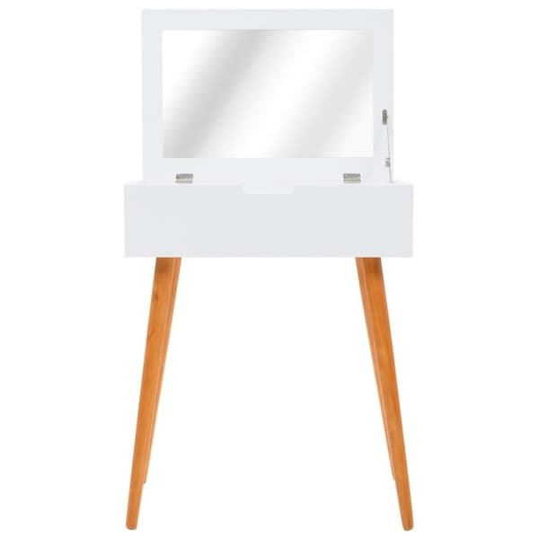 vidaXL sminkebord med spejl MDF 60 x 40 x 75 cm