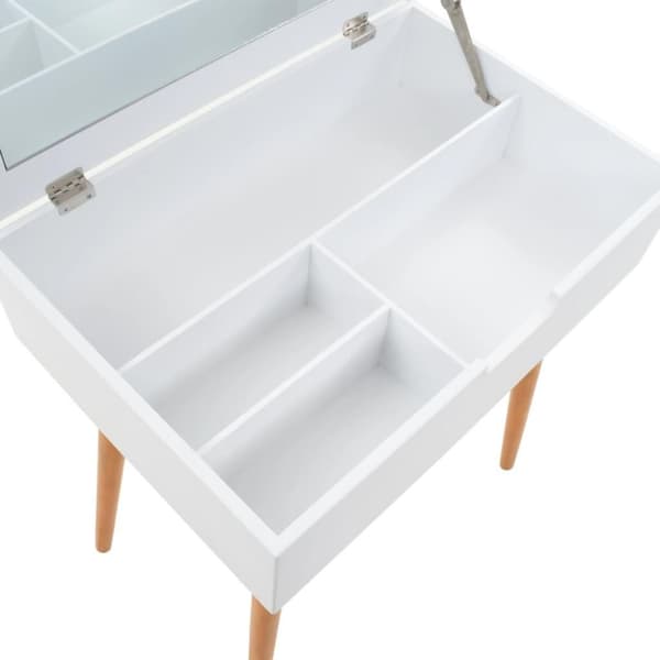 vidaXL Sminkebord med speil MDF 60x40x75 cm